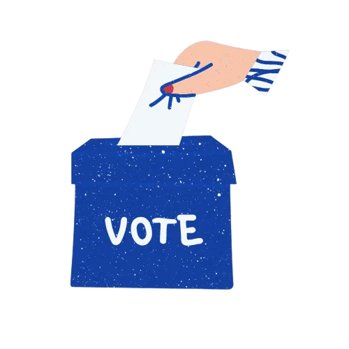 Image of someone casting a ballot