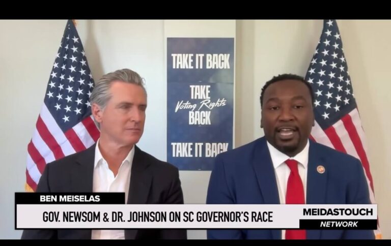 Galvin Newsom and Jermaine Johnson, Candidate for SC Governor